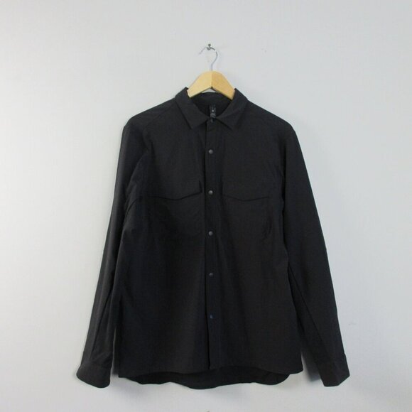 lululemon athletica Other - Lululemon Men's Double Pocket LS Long Sleeve Overshirt S Black Shirt Vented 272